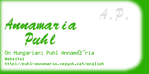 annamaria puhl business card